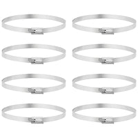 United Pacific - 8" Stainless Locking Cable Ties (8-Pack)