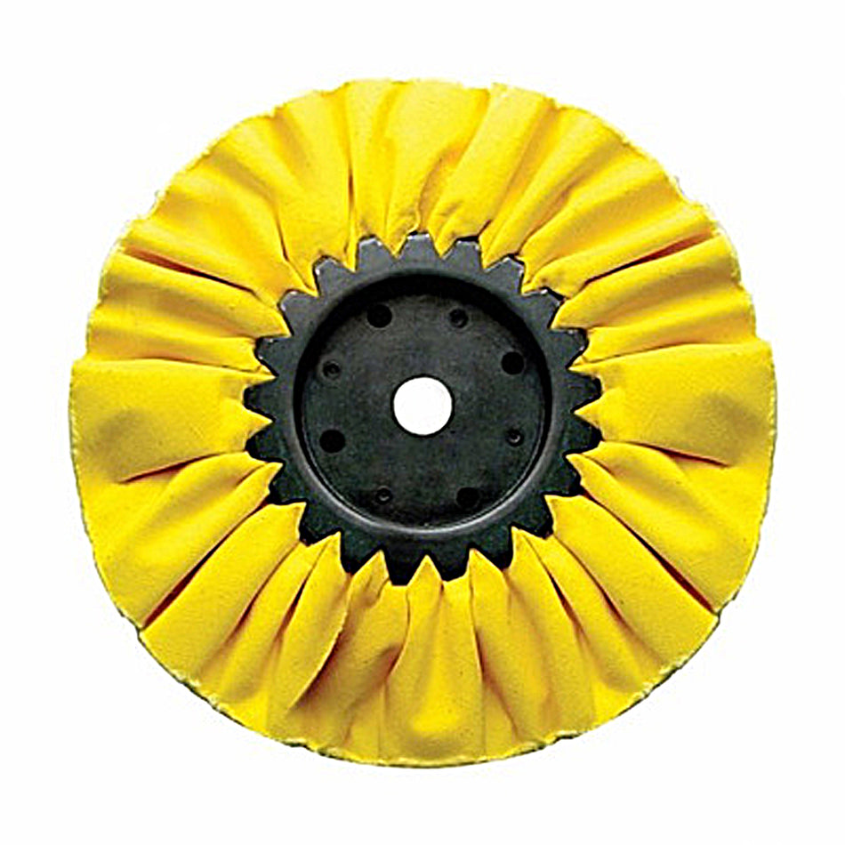 United Pacific - 8" Yellow Treated Airway Buff - 3/4" Arbor