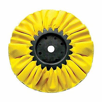 United Pacific - 8" Yellow Treated Airway Buff - 3/4" Arbor