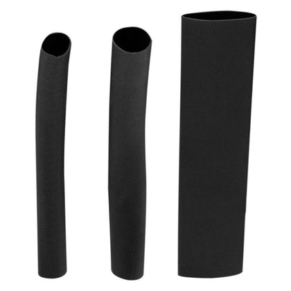 Assorted 3/16", 1/4", or 3/8" Black Heat Shrink Tubing, 4" Long (8-Pack)