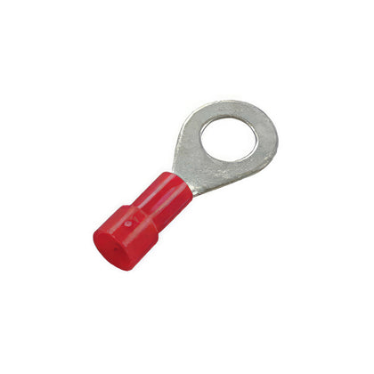 United Pacific - 22-18 AWG 1/4" Stud Vinyl Ring Terminal (14-Pack)