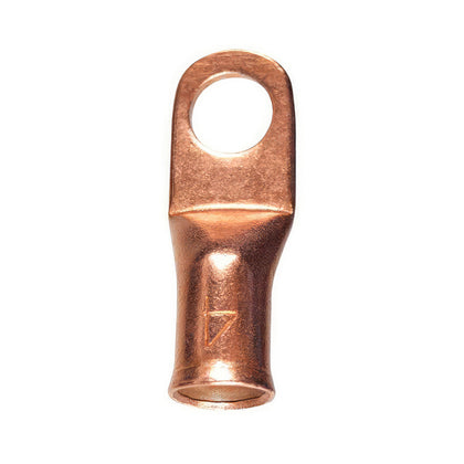United Pacific - 4 AWG 3/8" Stud Seamless Tubular Copper Lug (5-Pack)