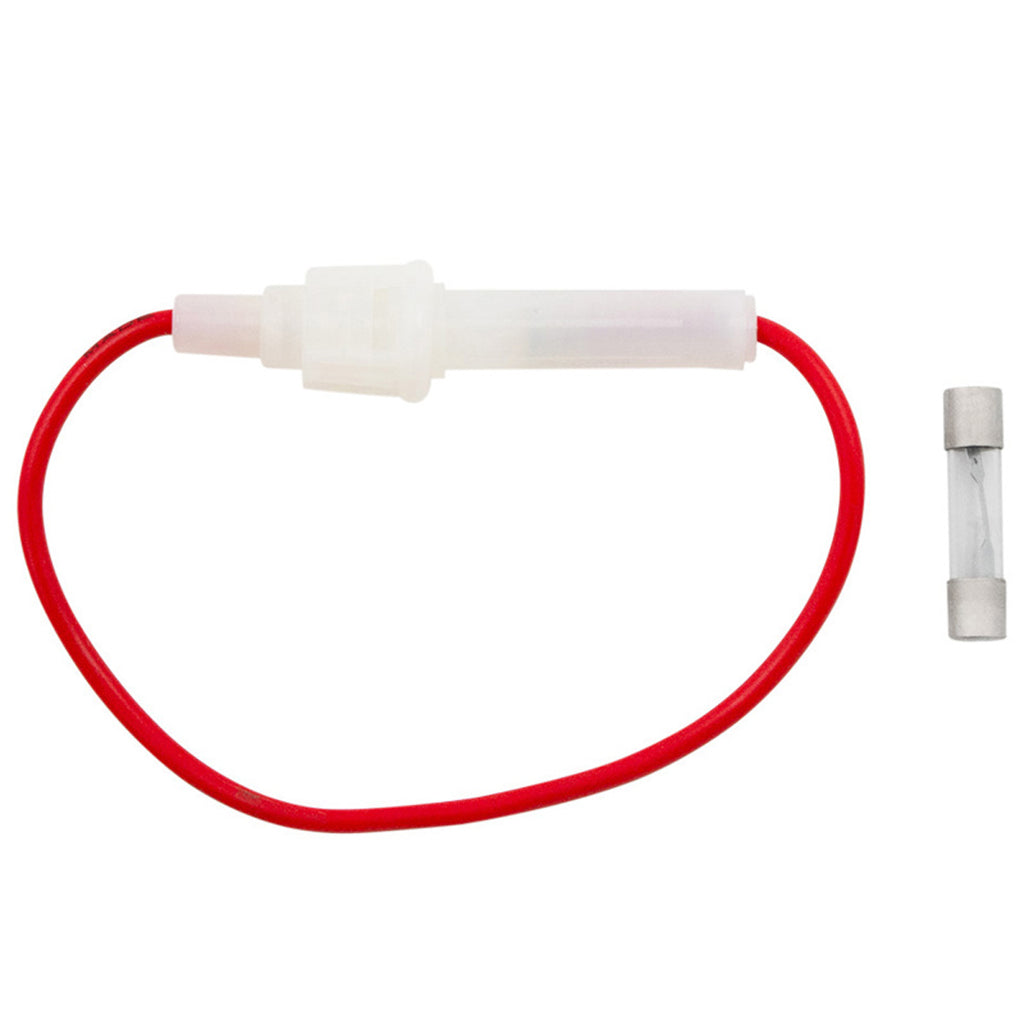 In-Line Glass Fuse holder 16 AWG 6.5" Wire w/ 14 Amp SFE Fuse, 1 Set