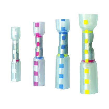 16-14 to 12-10 AWG CS Multi-Wire Heat Shrink Connector - Clear w/ Blue Dash (5-Pack)