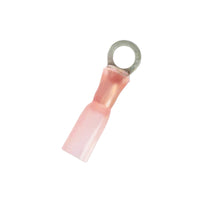 United Pacific - 22-18 AWG #6 Stud CS Heat Shrink Ring Terminal - Red (5-Pack)