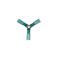 United Pacific - 16-14 AWG 3-Way (Y) CS Heat Shrink Connector - Blue (5-Pack)