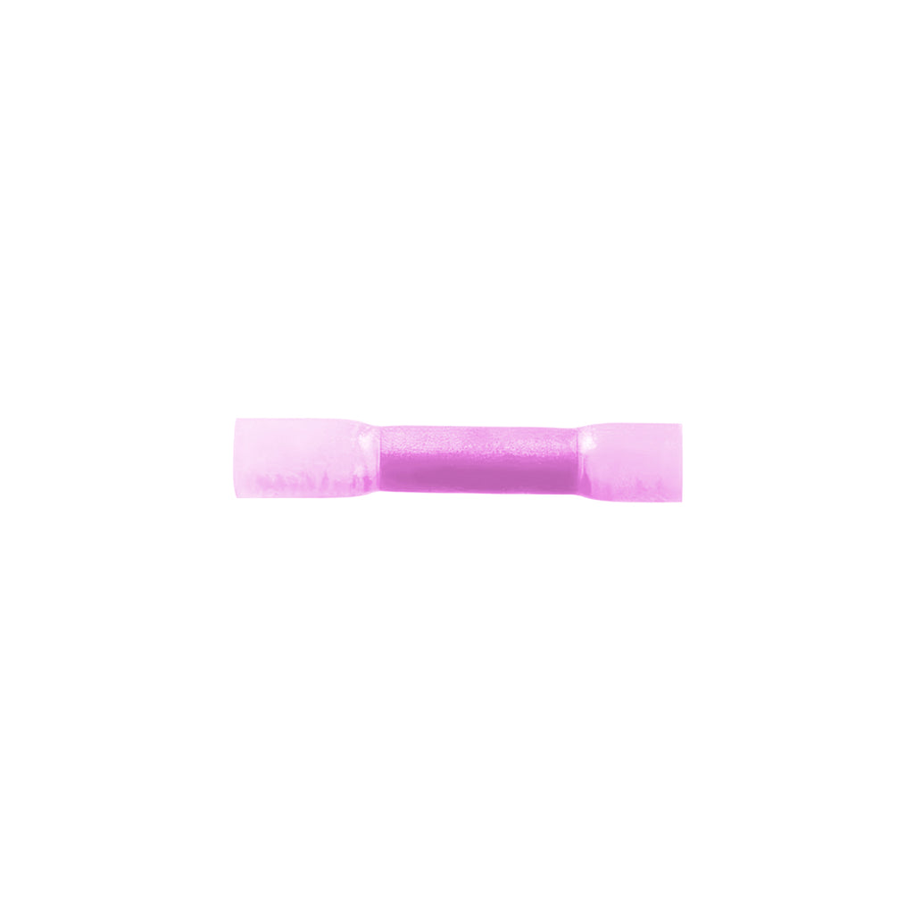 United Pacific - 8 AWG CS Heat Shrink Butt Connector - Pink (4-Pack)