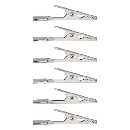 United Pacific - 2" 10 Amp Alligator Test Clip, 6 Pcs.