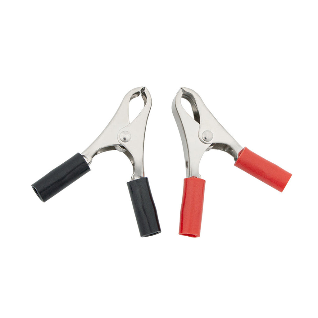 United Pacific - 30 Amp Clamps w/ Vinyl Handles, 1Red/1Black 1 Set
