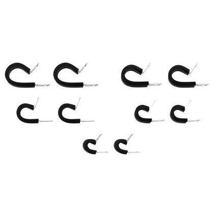 1/4",3/8",1/2",5/8",3/4" I.D. Santoprene Insulated Clamps w/ 1/4" Mounting Hole (10-Pack)