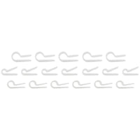 United Pacific - 1/8",3/16",1/4" I.D. Assorted Natural Nylon Cable Clamps (18-Pack)