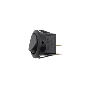 United Pacific - Black Non-Illuminated Round Rocker 10 Amp 12V On/Off 1/2" Dia. 1 Pc.