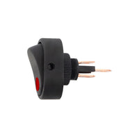 United Pacific - Amber or Green Illuminated Oval Rocker 16 Amp 12V On/Off 1/2" Dia. 1 Pc.