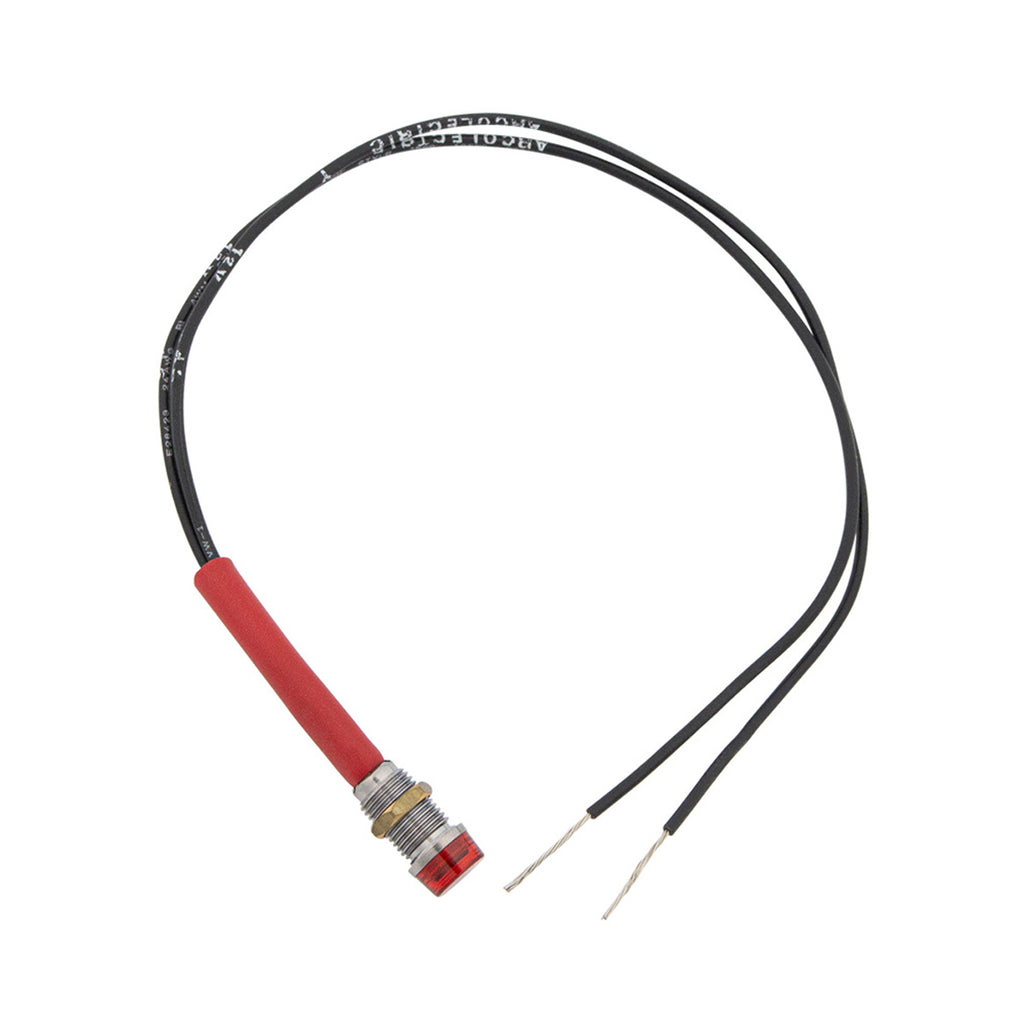 United Pacific - Mini Warning Light 16 Amp 12V 1/4" Panel Mount w/Leads 1 Pc. (Red LEDs)