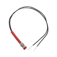 United Pacific - Mini Warning Light 16 Amp 12V 1/4" Panel Mount w/Leads 1 Pc. (Red LEDs)