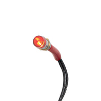 United Pacific - Mini Warning Light 16 Amp 12V 1/4" Panel Mount w/Leads 1 Pc. (Red LEDs)