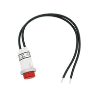 16 Amp 12V Warning Light w/ 1/2" Panel Mount and Leads 1 Pc (Red or Amber LEDs)