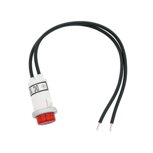 16 Amp 12V Warning Light w/ 1/2" Panel Mount and Leads 1 Pc (Red or Amber LEDs)