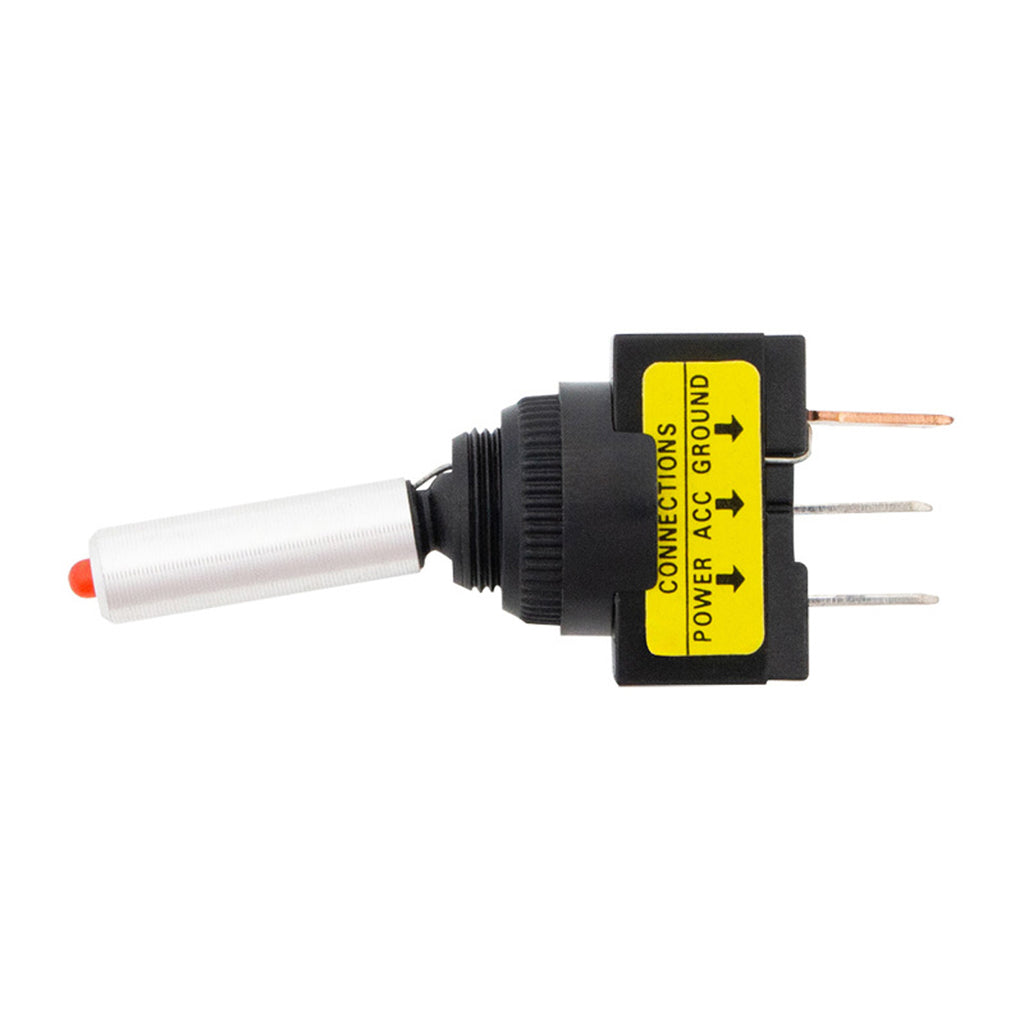 United Pacific - Red Illuminated LED Toggle 15 Amp 12V S.P.S.T. On/Off 1 Pc
