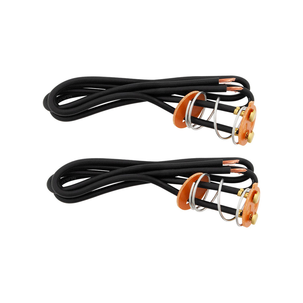 2-Wire Universal Double Contact Light Socket Base w/ Fiber Washers & Tension Spring, 2 Pcs