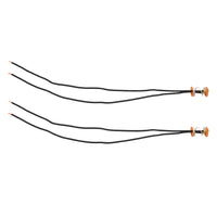 2-Wire Universal Double Contact Light Socket Base w/ Fiber Washers & Tension Spring, 2 Pcs