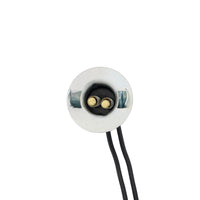 1-Wire Universal Single Contact Instrument Panel & License Plate Light Socket w/ Spring Clip Mount, 1 Pc.