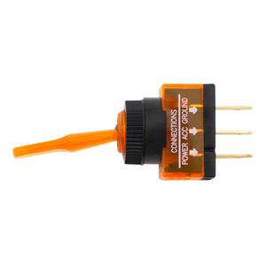 Amber, Green or Blue Illuminated Toggle 20 Amp 12V S.P.S.T. On/Off 1 Pc. (Various Colors)