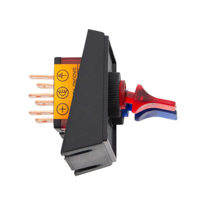 Red & Blue Illum Duckbills in Panel Mount Combo 20 Amp 12V S.P.S.T. On/Off 1 Set