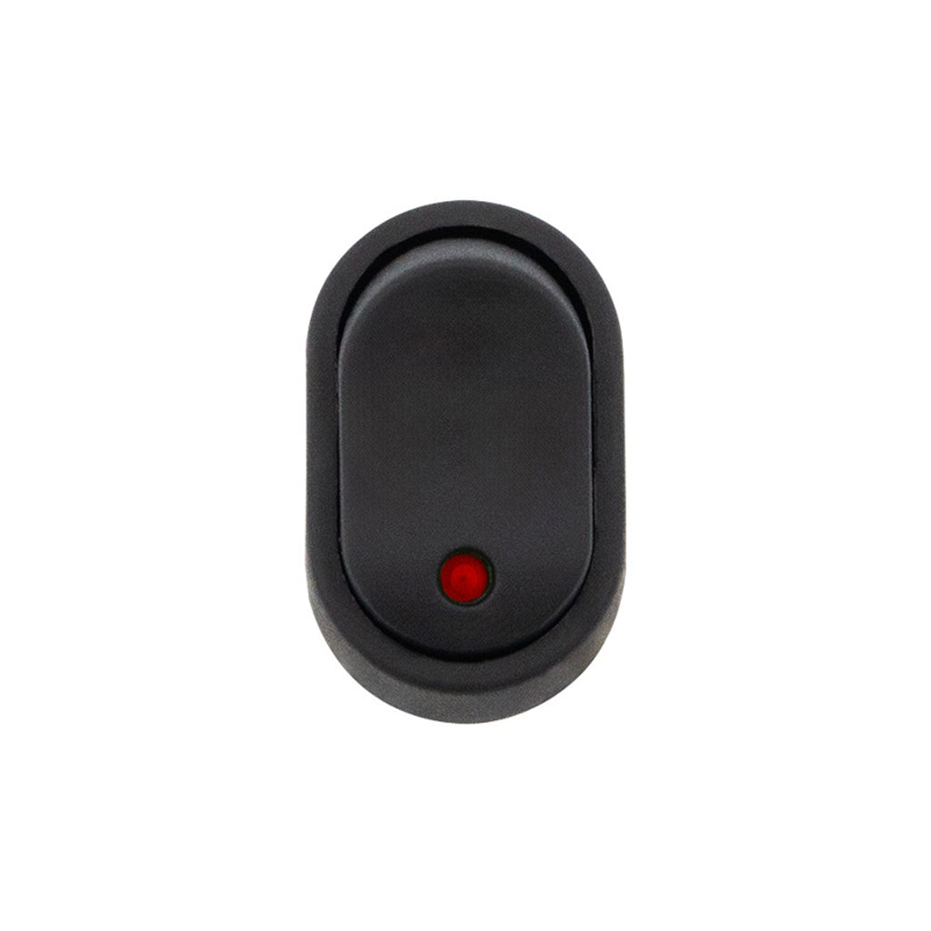 United Pacific - Red, Yellow or Green LED Oval Rocker 16 Amp 12V On/Off 1/2" Dia. 1 Pc.