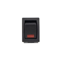United Pacific - Black Miniature LED Rocker 10 Amp 12V S.P.S.T. On/Off 1 Pc