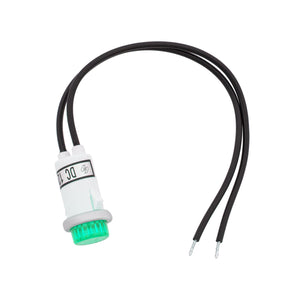16 Amp 12V Green or Blue Warning Light w/ 1/2" Panel Mount and Leads, 1 Pc.