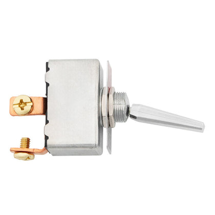 All Metal Heavy Duty Toggle w/ 2 Screw Terminals 50 Amp 12V S.P.S.T. On/Off 1 Pc