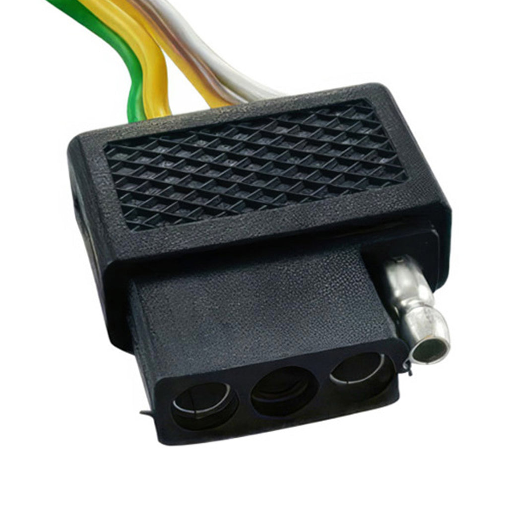 4-Way Flat Molded Female Trailer Connector w/ Polarized Plugs, 1 Pc