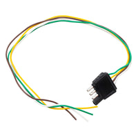 4-Way Flat Molded Male Trailer Connector w/ Polarized Plugs, 1 Pc