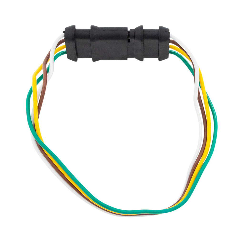 4-Way Flat Moisture Proof M/FM Trailer Connectors w/ Polarized Plugs, 1 Pc