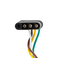 4-Way Flat Moisture Proof M/FM Trailer Connectors w/ Polarized Plugs, 1 Pc