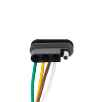 4-Way Flat Moisture Proof M/FM Trailer Connectors w/ Polarized Plugs, 1 Pc