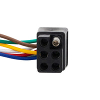 6-Way Squared Moisture Proof M/FM Trailer Connectors w/ Polarized Plugs, 1 Pc