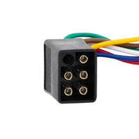 6-Way Squared Moisture Proof M/FM Trailer Connectors w/ Polarized Plugs, 1 Pc