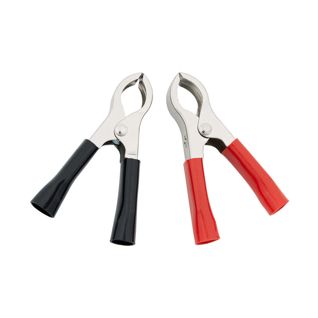 United Pacific - 50 Amp Clamps w Vinyl Handles 1Red/1Black (1 Set)