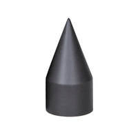 United Pacific - 33mm X 4-1/8" Matte Black Spike Nut Covers - Thread-On (60-Pack)