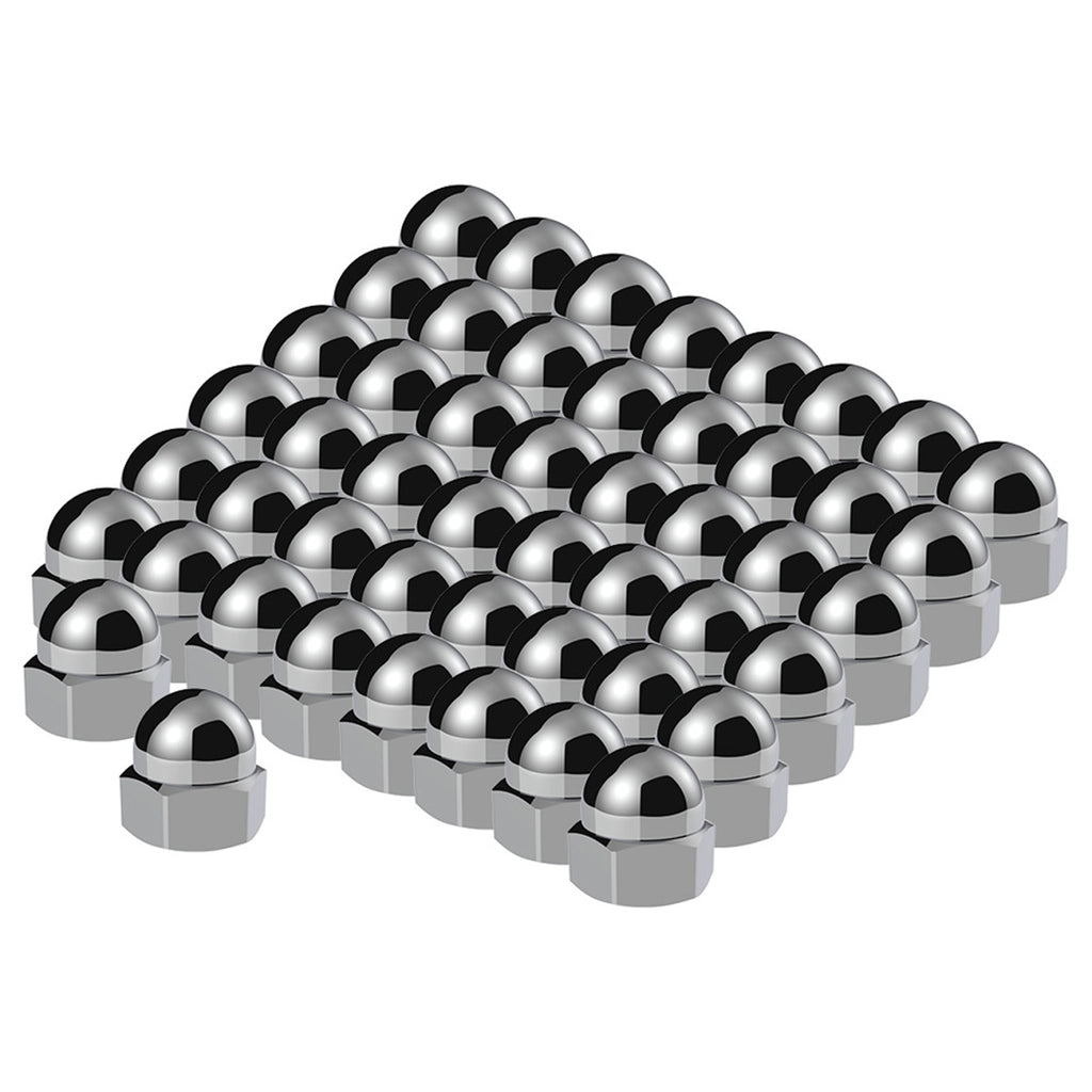 United Pacific - 3/4" X 15/16" Chrome Die-Cast Acorn Nut Cover (50 pcs/Box)