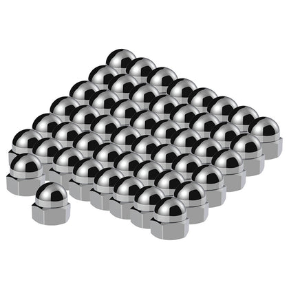 United Pacific - 3/4" X 15/16" Chrome Die-Cast Acorn Nut Cover (50 pcs/Box)
