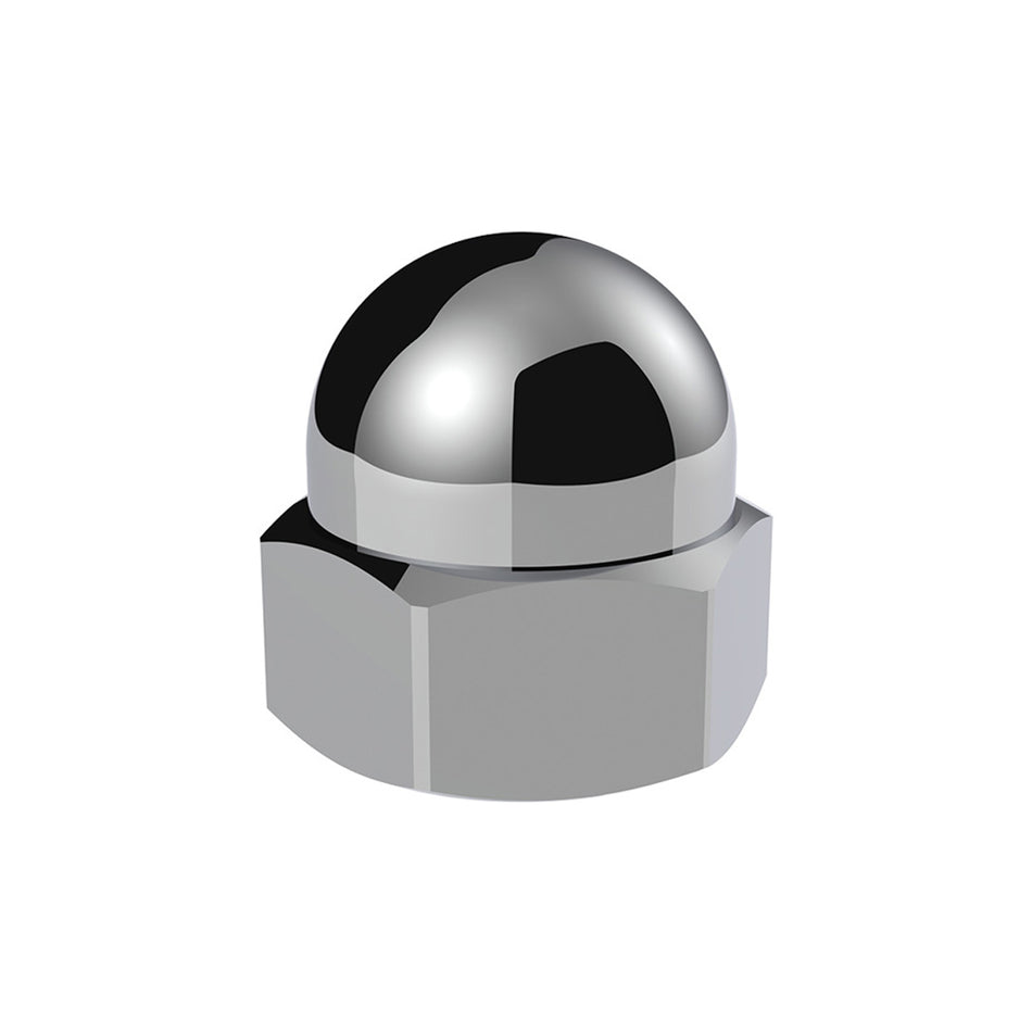 United Pacific - 3/4" X 15/16" Chrome Die-Cast Acorn Nut Cover (50 pcs/Box)