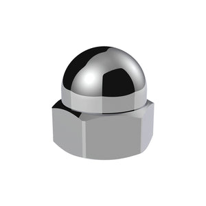 United Pacific - 3/4" X 15/16" Chrome Die-Cast Acorn Nut Cover (50 pcs/Box)