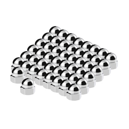 United Pacific - 11/16" x 7/8" Chrome Die-Cast Acorn Nut Cover (50 pcs/Box)