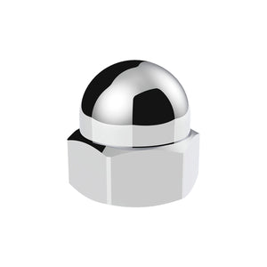 United Pacific - 11/16" x 7/8" Chrome Die-Cast Acorn Nut Cover (50 pcs/Box)