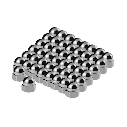 United Pacific - 1/2" X 11/16" Chrome Die-Cast Acorn Nut Cover (50 pcs/Box)