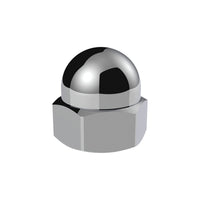 United Pacific - 1/2" X 11/16" Chrome Die-Cast Acorn Nut Cover (50 pcs/Box)