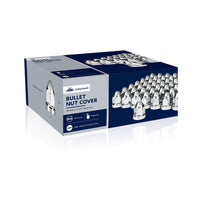 33mm X 2-3/4" Chrome Plastic Bullet Nut Covers With Flange - Push-On (Individual, 20 Pack or 60 Pack)
